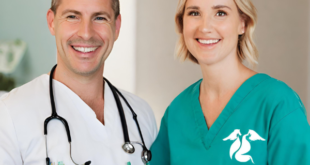 A photorealistic image of a doctor in their scrubs, holding a stethoscope and smiling confidently, with the text Life Insurance for Doctors Securing Your Family's Future overlaid.